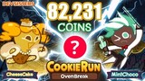 CookieRun OvenBreak คุกกี้รันเก็บเงิน 82,231 Coins | CheeseCake+MintChoco | xBiGx