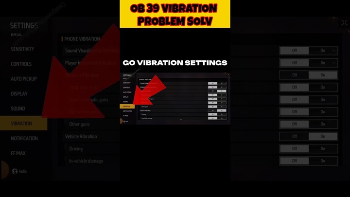 How to solve after OB 39 update in fire button vibration problem//#freefire #shorts