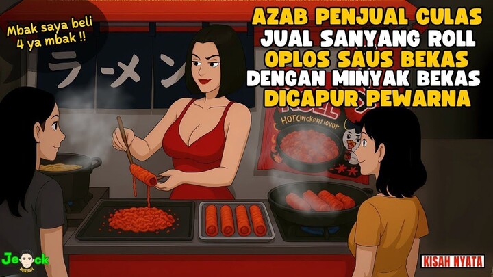 AZAB PENJUAL  SANYANG ROLL OPLOS SAUS BEKAS DENGAN MINYAK BEKAS DICAPUR PEWARNA
