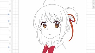 [Proses melukis] Mitsuha Miyamizu dengan Scalable Vector Graphics