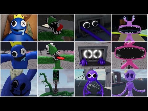 Roblox Rainbow Friends vs Custom vs Custom V2 Jumpscares