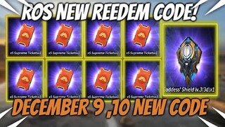 ROS NEW REEDEM CODE DECEMBER 9 2021 | ROS FREE SKINS DIAMONDS (ROS CODE UPDATE)