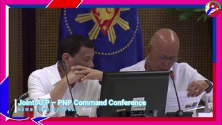 President Duterte in Joint AFP – PNP Command Conference