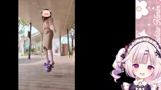 الفتيات اليابانيات يذهبن للذهول من اختبار مهارات الكعب العالي، هذا قوي جدًا
