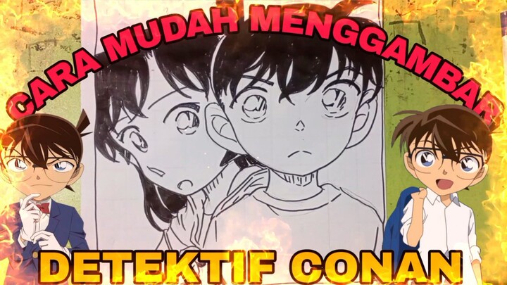 CARA MUDAH MENGGAMBAR ANIME DETEKTIF CONAN