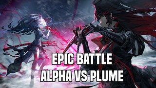 【PUNISHING GRAY RAVEN】EPIC BATTLE ALPHA VS PLUME + ANIMATION