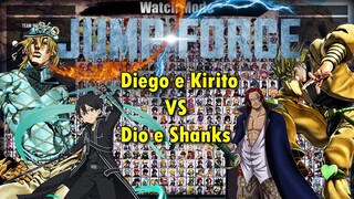 Diego brando e Kirito vs Dio e Shanks Jump Force Mugen V7