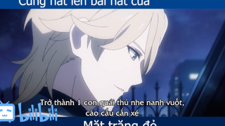 Cùng hát lên bài hát của mặt trăng đỏ #anime #schooltime