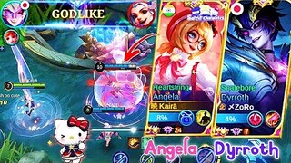 ANGELA + DYRROTH TOP GLOBAL LETHAL COMBO!🔥Hello Kitty Gameplay🌸