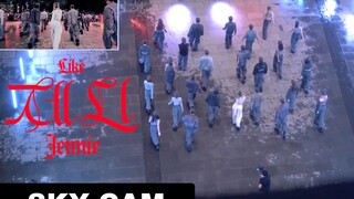 【Z轴舞团】强迫症狂喜！山顶视角看超强Like Jennie25人版一镜到底翻跳路演