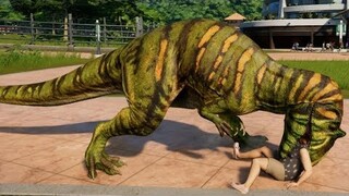 Jurassic World Evolution - Crichtonsaurus & Metriacanthosaurus Breakout & Fight! (1080p 60FPS)