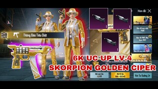 [ PUBG Mobile ] - 6K UC  UP LV.4 SKORPION GOLDEN CIPER 🔥🔥 #POTV