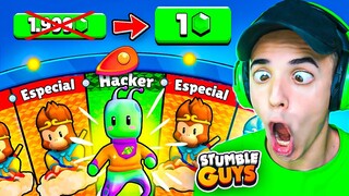 GIRÉ la RULETA PROHIBIDA de STUMBLE GUYS! ⛔ *no lo hagas*