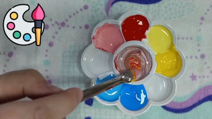 Primary colors plus white _ Mixing colors_part1