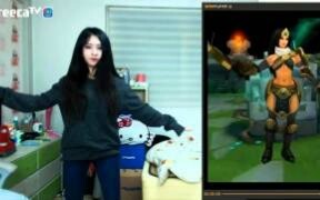 Girl Desmonstrates LOL Dance Moves