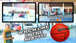 Basketball: Half Court Shots vs. Through The Leg Shots (which is the best?)