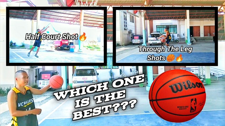 Basketball: Half Court Shots vs. Through The Leg Shots (which is the best?)