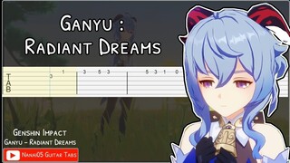 Ganyu - Radiant Dreams Guitar Tab Tutorial (Genshin Impact)