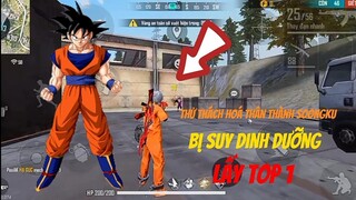 Thử thách hoá thân thành songoku lấy tóp 1 trong free fire