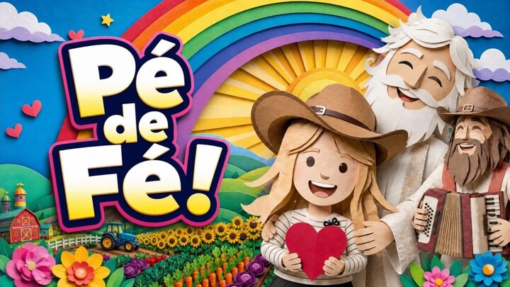 Pé de Fé 🌈 O Amor de Deus é Bom | Música Gospel Infantil