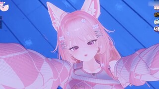 Tantangan untuk melakukan streaming langsung dengan postur aneh! [Rubah 3D terindah di lingkaran V]