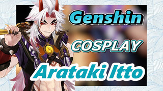 [Genshin,  COSPLAY]  Arataki Itto's super cool body