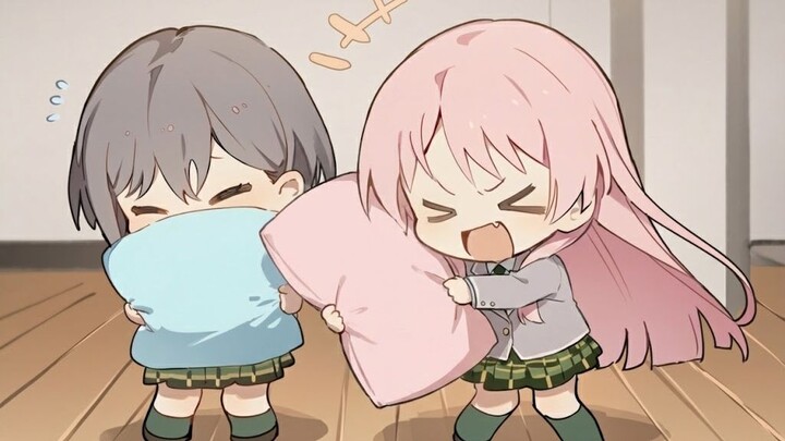 [Mygo Short Animation] A Pillow Fight Between Aine and Akari!