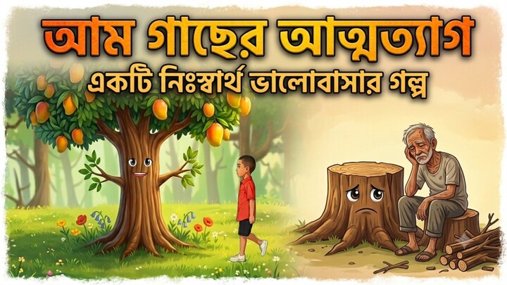 আম গাছের আত্মত্যাগ — এক নিঃস্বার্থ ভালোবাসা ও করুণ পরিণতির গল্প 🌳💔