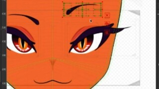 Quick Brow rigging Y Form rigging in Live2D