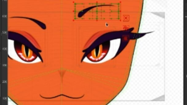 Quick Brow rigging Y Form rigging in Live2D