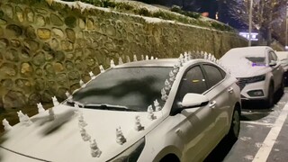 Dear esteemed Hyundai owner, congratulations on having the coolest car on this street! This snowman 