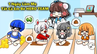 Mèo Simmy Nổi Khùng Khi Phải Làm Mẹ Chăm Sóc Các Em Bé Hero Team Siêu Quậy