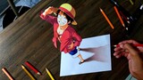 Speed Drawing - Luffy 3D (ONE PIECE)