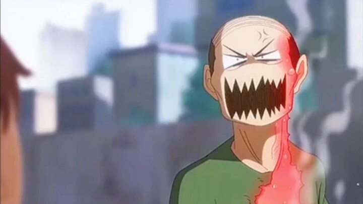 This old man looks so frail, but he can run faster than a car.