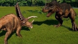 Pentaceratops vs T-Rex, Indominus Rex, Indoraptor, Spinoraptor, Spinosaurus, Giganotosaurus & Carcha
