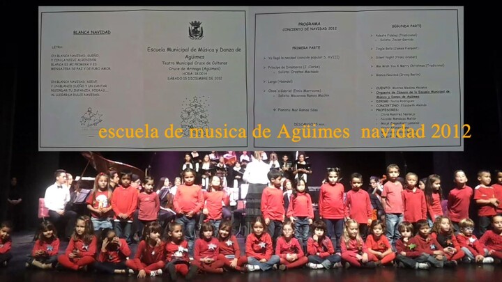 escuela de musica de Agüimes. concierto de navidad 2012.