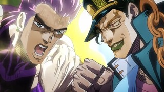 DIO who heals and saves people and Jotaro who is murderous