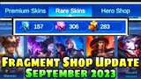 FRAGMENT SHOP SEPTEMBER UPDATE!🌸 - WHICH SKINS & WHICH HEROES?🤔