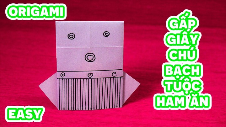 Gấp Giấy Thủ Công | Cách Gấp Chú Bạch Tuộc Ham Ăn