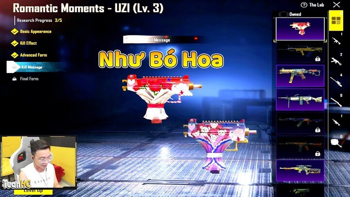 PUBG Mobile _ Liều Mình Nâng Cấp Skin Uzi Hoa Hồng và Test Hiệu Ứng Rất Lãng Mạn