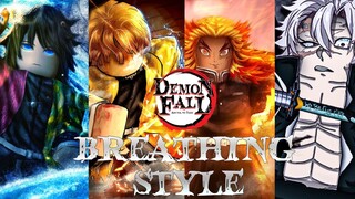 SHOWCASING EVERY BREATHING STYLE IN DEMONFALL (ROBLOX)