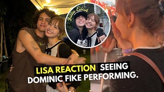 Blackpink Lisa reaction seeing Dominic Fike performing on stage at Coachella + Lisa and Billie