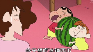 小家得到一个大西瓜，简直就是土豪吃的水果