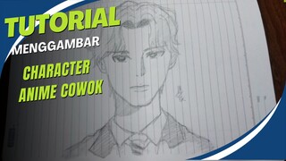 Menggambar Character Anime Cowok Simple