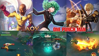 AOV X ONE PUNCH MAN REVIEW SKINS | SAITAMA GENOS TATSUMAKI - Arena of Valor