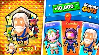 GASTE TODAS mis GEMAS por LA NUEVA SKIN *MODO DIOS* en STUMBLE GUYS😱