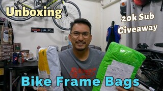 Bike Frame Bags UNBOXING and short review plus Giveaway