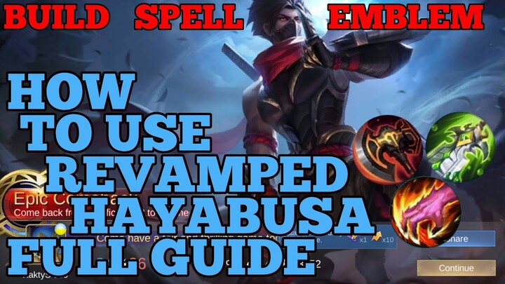 How to use revamped Hayabusa guide best build mobile legends