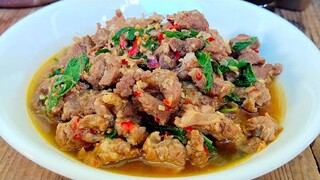 แกงคั่วเนื้อริ้วโครงใบยี่หร่า น้ำแกงคั่วคลุกคลิก เข้มข้นหอมใบยี่หร่า  สไตล์ | ครัวบ้านๆ Channel