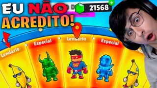 GASTEI 20K de GEMAS em NOVAS SKINS da 0.40 no STUMBLE GUYS e ISSO ACONTECEU 😱😱😱 ~CHAVES GAMES~